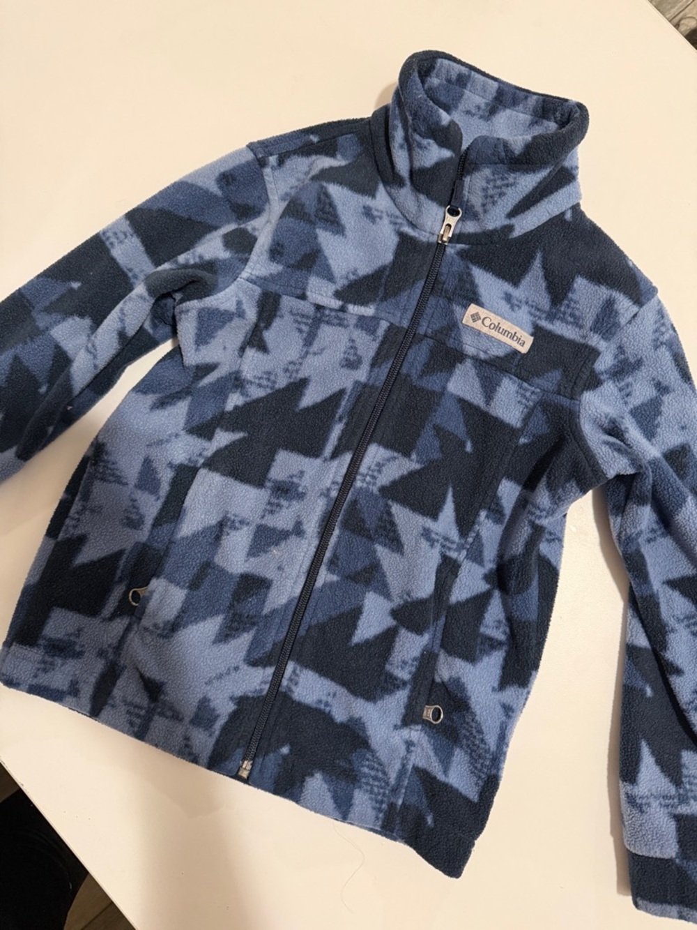 Columbia Kids Blue Patterned Fleece Jacket